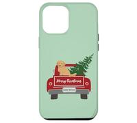 Carcasa para iPhone 12 Pro MAX Cute Golden Retriever Christmas Car Puppy Dog Pet