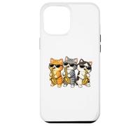 Carcasa para iPhone 12 Pro MAX Cute Kawaii Kitten Saxophone Trio Music Lovers