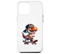 Carcasa para iPhone 12 Pro MAX Cute T-Rex Skateboard Baby Dinosaur Cartoon for Kids