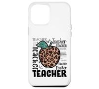 Carcasa para iPhone 12 Pro MAX Cute Teacher Leopard Apple For Women & New Preschool Teacher