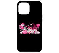 Carcasa para iPhone 12 Pro MAX Cute Valentines Coffee Gnomes with Pink Heart Balloon