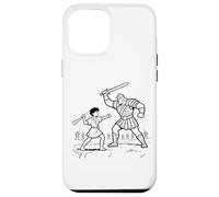 Carcasa para iPhone 12 Pro MAX David & Goliat Lucha - Niños Fe Colorear Biblia Historia Arte