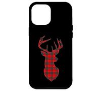 Carcasa para iPhone 12 Pro MAX Deer Plaid Red Reindeer Buck Christmas Xmas