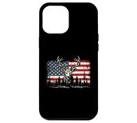 Carcasa para iPhone 12 Pro MAX Deer US Flag - Buck Hunting Lover Big Game Hunter