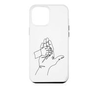 Carcasa para iPhone 12 Pro MAX Dibujo de una línea: Manos Que cuentan Historias