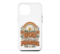 Carcasa para iPhone 12 Pro MAX Dios Cumple Sus promesas Rainbow Floral Christian Faith