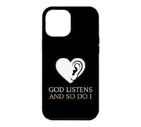 Carcasa para iPhone 12 Pro MAX Dios Escucha y yo también Consejero Cristiano