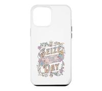 Carcasa para iPhone 12 Pro MAX Diseño de tipografía Vintage con Cita Motivacional de Aprovechar el día