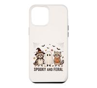 Carcasa para iPhone 12 Pro MAX Disfraces de Halloween espeluznantes y Salvajes de Mapache y Fantasma