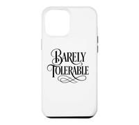 Carcasa para iPhone 12 Pro MAX Divertidas Letras Negras adornadas de Jane Austen Barely Tolerable