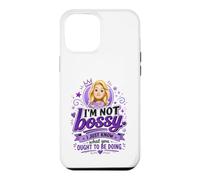 Carcasa para iPhone 12 Pro MAX Divertido Bossy Rubia De Dibujos Animados Mujer Púrpura Reina