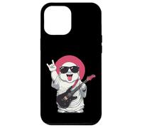 Carcasa para iPhone 12 Pro MAX Divertido Buda Rock Music Guitarrista Diseño Retro
