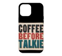 Carcasa para iPhone 12 Pro MAX Divertido Disfraz de café Antes del discurso de Talkie