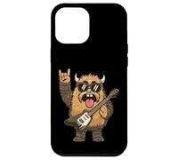 Carcasa para iPhone 12 Pro MAX Divertido Peludo Rock Monster Guitarrista Gráfico Juguetón Sharp