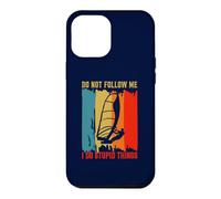 Carcasa para iPhone 12 Pro MAX Don't Follow Me I Do Stupid Things Retro Windsurf