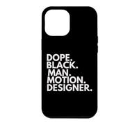Carcasa para iPhone 12 Pro MAX Dope Black Man Motion Designer Orgullo afroamericano