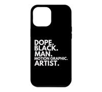 Carcasa para iPhone 12 Pro MAX Dope Black Man Motion Graphic Artist Orgullo afroamericano