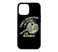 Carcasa para iPhone 12 Pro MAX Easily Distracted by Music and Bourbon Skeleton