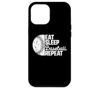 Carcasa para iPhone 12 Pro MAX Eat Sleep Baseball Repeat Softball Catcher Batter Baseballer