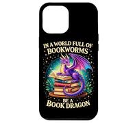 Carcasa para iPhone 12 Pro MAX En un Mundo Lleno de Ratones de Biblioteca Sé un Libro Dragon Book Nerd