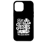 Carcasa para iPhone 12 Pro MAX Enamorarse de Jesús Él Nunca Deja Cristiana Fe Cruz Calab