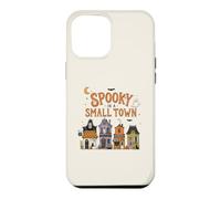 Carcasa para iPhone 12 Pro MAX Espeluznante en una pequeña Ciudad Halloween Fantasmas Casas embrujadas