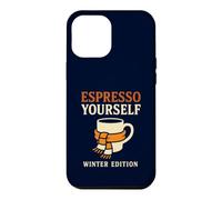 Carcasa para iPhone 12 Pro MAX Espresso Yourself Winter Edition Divertido Juego de Palabras para Amantes del café