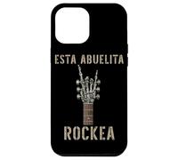 Carcasa para iPhone 12 Pro MAX Esta Abuelita Rockea Mano de Esqueleto Music Rock Guitar