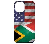 Carcasa para iPhone 12 Pro MAX Estados Unidos y Sudáfrica Yin Yang - Bandera sudafricana Americana