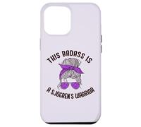 Carcasa para iPhone 12 Pro MAX Este Badass ES UN Guerrero DE SJOGREN Purple Ribbon Meme