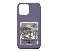 Carcasa para iPhone 12 Pro MAX Estilo Vintage de póster de Viaje al Parque Nacional de Las Islas del Canal
