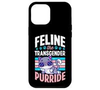 Carcasa para iPhone 12 Pro MAX Feline The Transgender Purride - Bandera del Orgullo de Gato transgénero