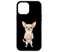 Carcasa para iPhone 12 Pro MAX Feliz Cumpleaños Chihuahua Mamá Lindo Perro Sosteniendo Pastel Vela