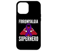 Carcasa para iPhone 12 Pro MAX Fibromialgia Superhero Warrior Fighter Purple Ribbon