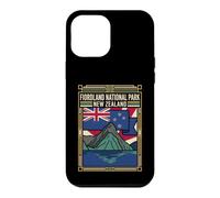 Carcasa para iPhone 12 Pro MAX Fiordland National Park Nueva Zelanda Bandera Gráfico de Viaje