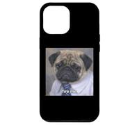 Carcasa para iPhone 12 Pro MAX Fire Me Divertido Perro Pug Trabajo De Trabajo Borroso Meme