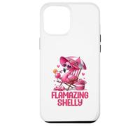Carcasa para iPhone 12 Pro MAX Flamazing Shelly Pink Flamingo Tropical Beach Trip Mujer