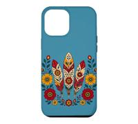 Carcasa para iPhone 12 Pro MAX Floral Boho Plumas Motivos Folk Ornamental Tribal Western