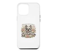 Carcasa para iPhone 12 Pro MAX Florece con tu Regalo Floral para mamá de Bulldog Francés