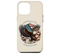Carcasa para iPhone 12 Pro MAX Founded and Standing in Faith Vintage Watercolor Eagle 1776