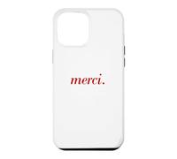 Carcasa para iPhone 12 Pro MAX Francés Diciendo Merci París Vacaciones francés Cita