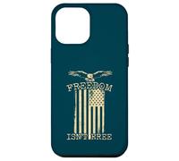 Carcasa para iPhone 12 Pro MAX Freedom Isnt Free Patriotic Eagle Bird Diseño de Bandera Estadounidense