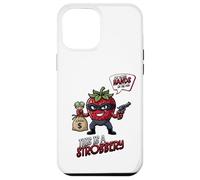 Carcasa para iPhone 12 Pro MAX Fresa Strobbery Comida Juego de Palabras Amante de la Fruta Foodie