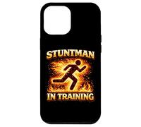 Carcasa para iPhone 12 Pro MAX Fuego Stuntman En Acción Entrenamiento Futuro Flame Intérprete