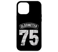 Carcasa para iPhone 12 Pro MAX Funny 75th Birthday Oldometer Odómetro 75 años Old Joke