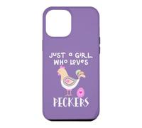 Carcasa para iPhone 12 Pro MAX Funny Chicken Mom Just a Girl Who Loves Peckers Chicken Mama