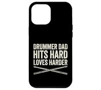 Carcasa para iPhone 12 Pro MAX Funny Dad Vintage Papa Rock Metal Tambores Hits Music Gift