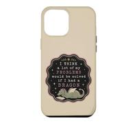Carcasa para iPhone 12 Pro MAX Funny Dragon Reader Cita Fantasía Libro Amante
