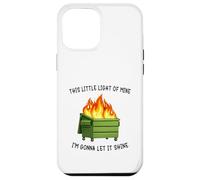 Carcasa para iPhone 12 Pro MAX Funny Dumpster Fire Meme Light of Mine Let it Shine Humor