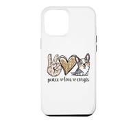 Carcasa para iPhone 12 Pro MAX Funny Kawaii Peace Love Cardigan Blue Merle Corgi Lover